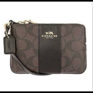 Coach corner zip wristlet